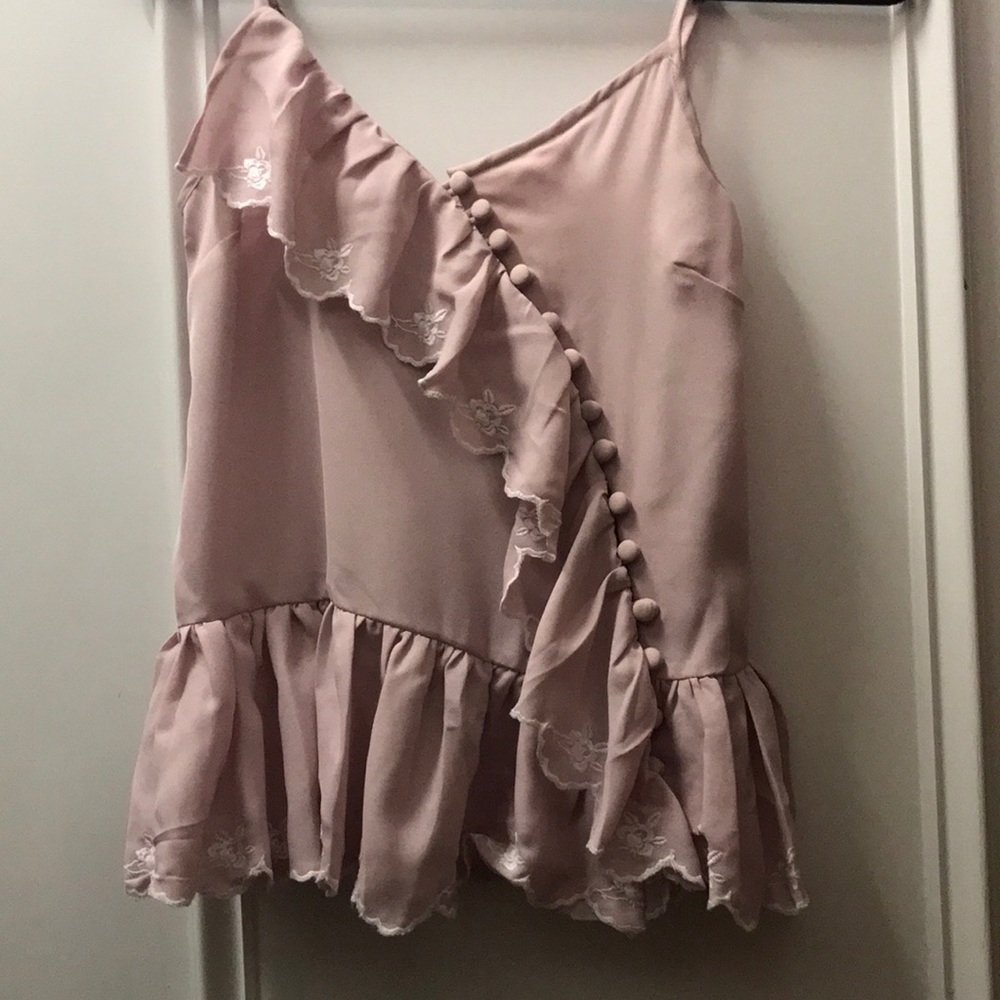 Ruffle Embroidered Tank Top - Picture 10 of 10